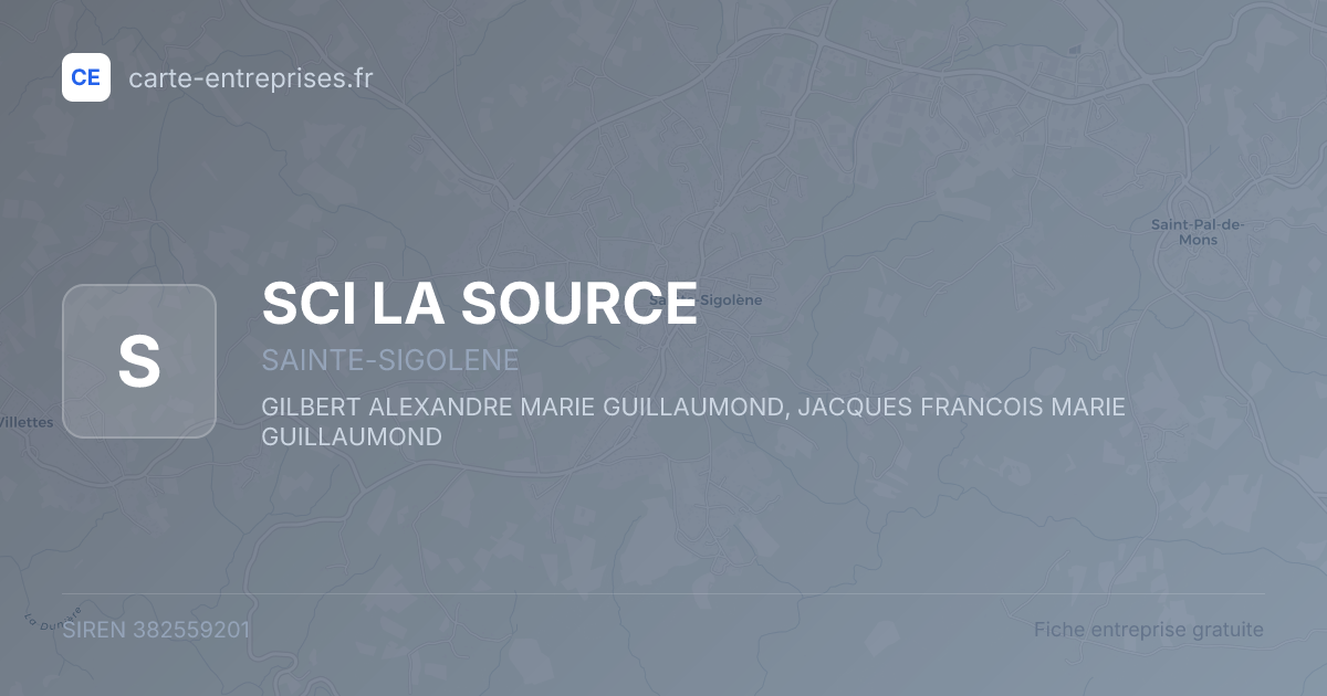 SCI LA SOURCE — 382559201 — fiche entreprise