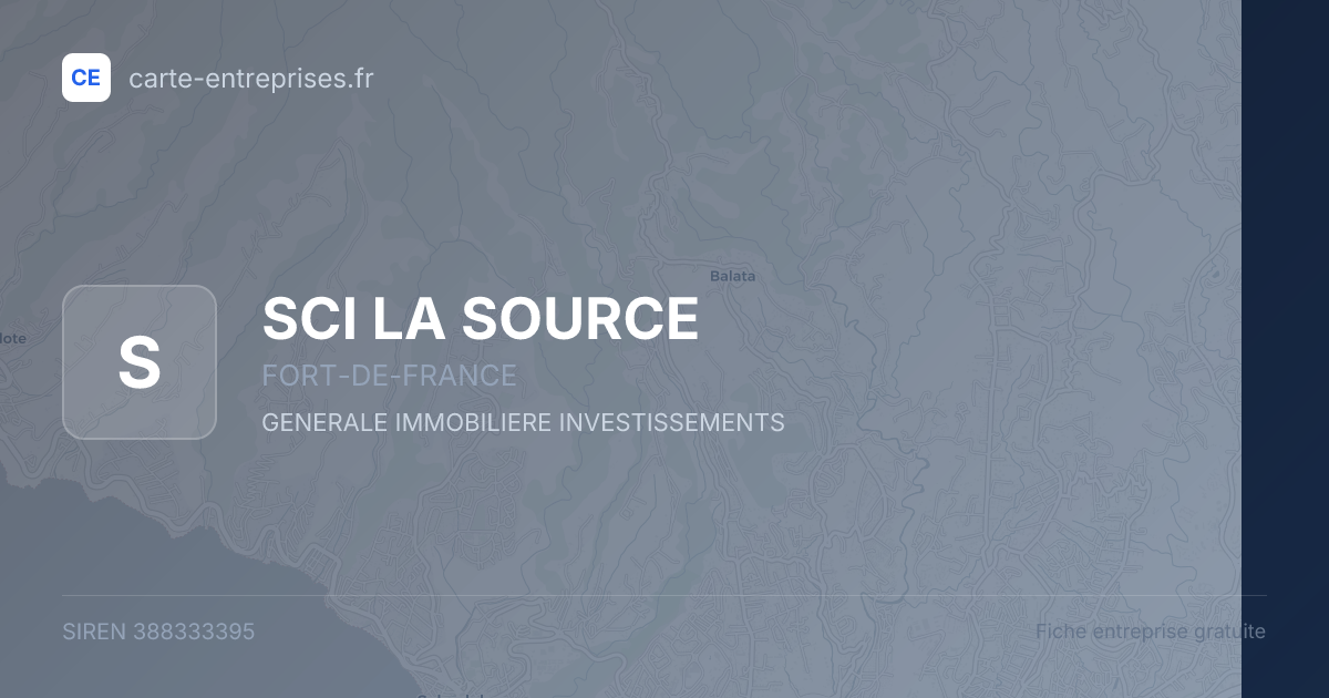 SCI LA SOURCE — 388333395 — fiche entreprise