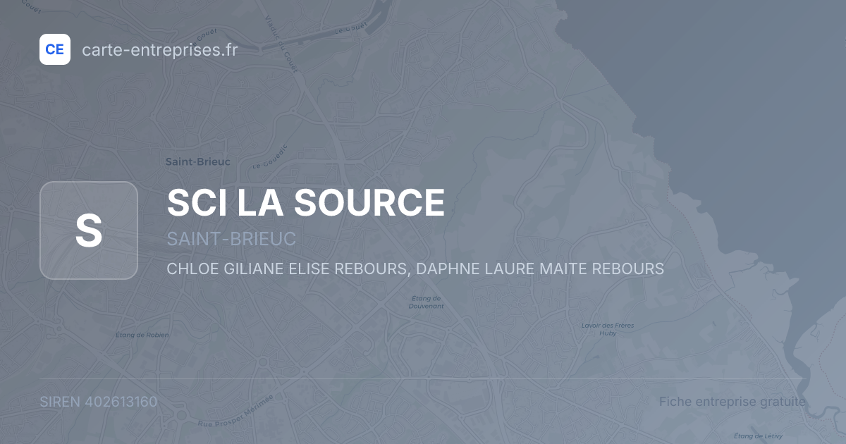 SCI LA SOURCE — 402613160 — fiche entreprise