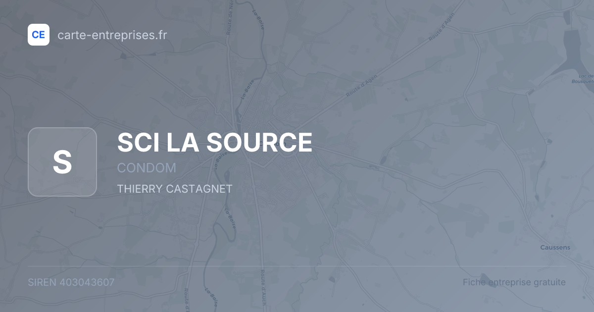 SCI LA SOURCE — 403043607 — fiche entreprise