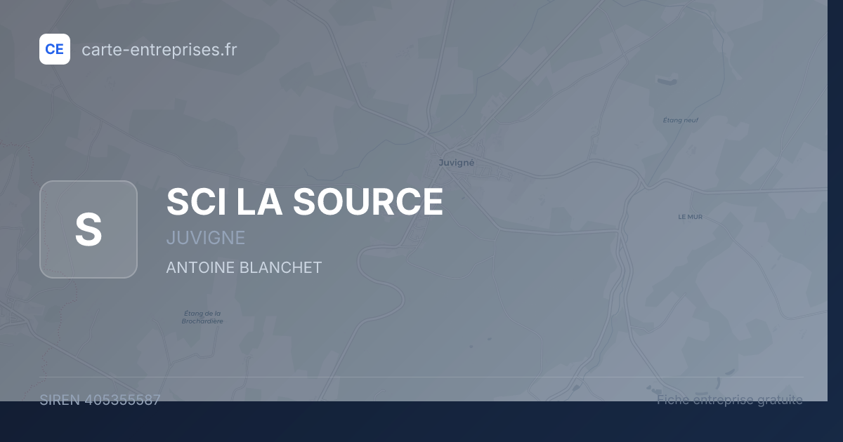 SCI LA SOURCE — 405355587 — fiche entreprise