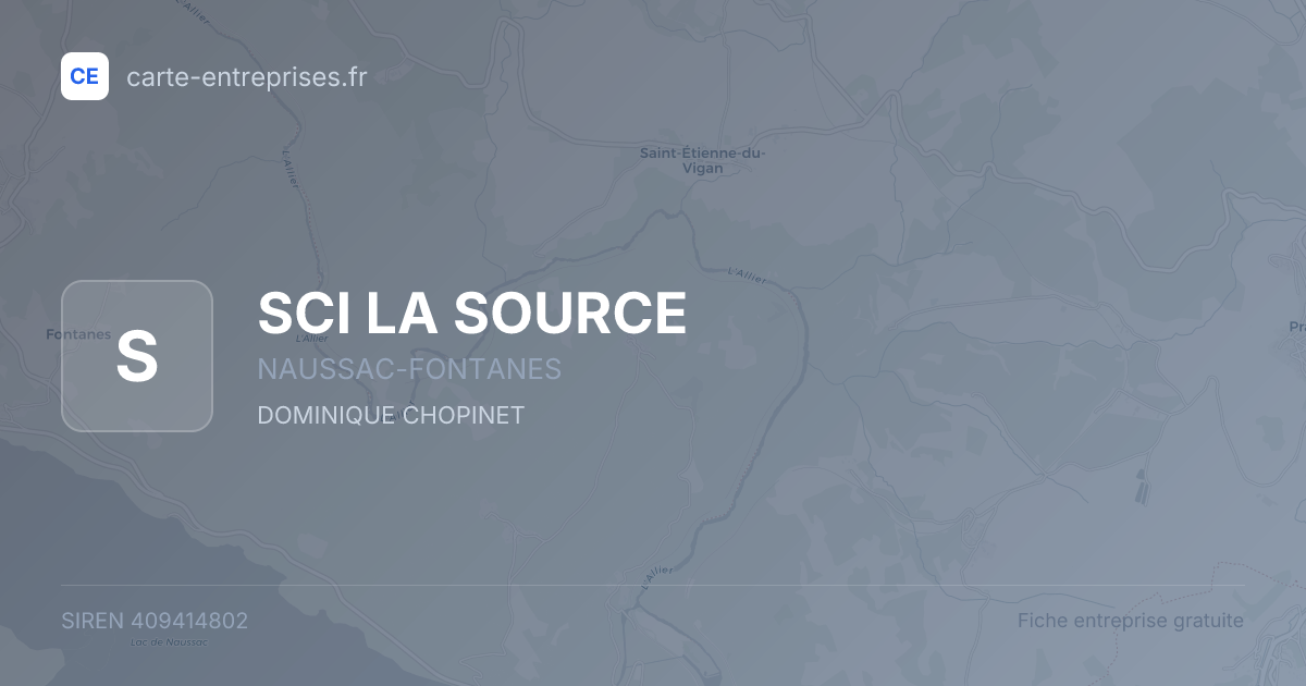 SCI LA SOURCE — 409414802 — fiche entreprise