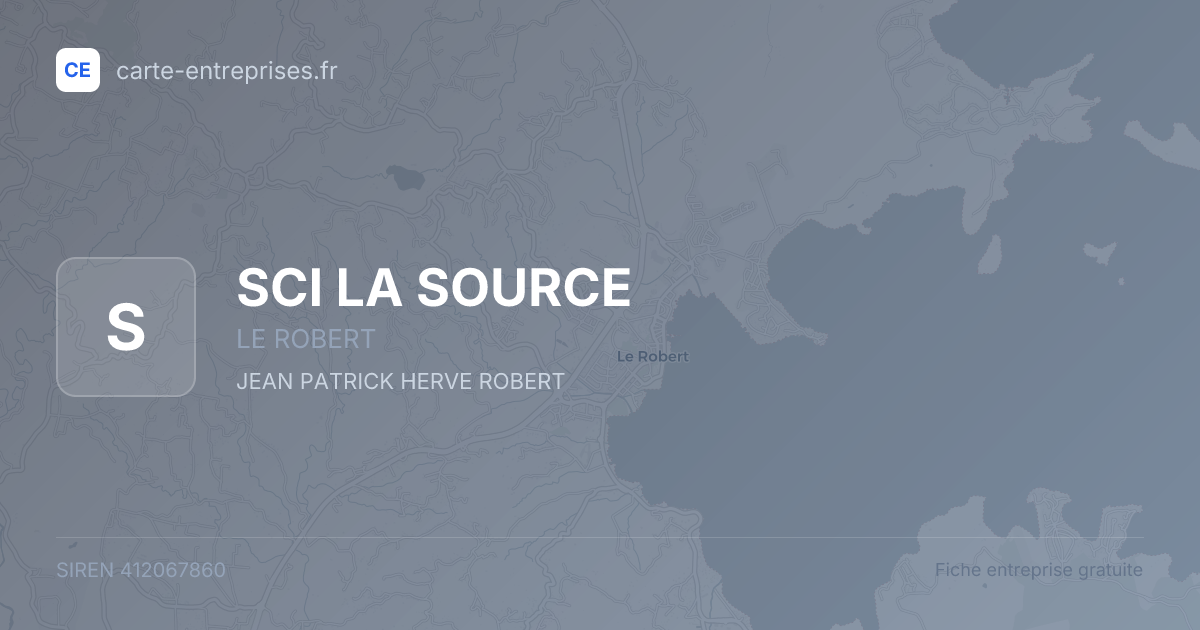 SCI LA SOURCE — 412067860 — fiche entreprise