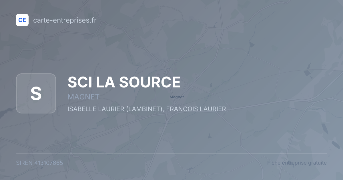 SCI LA SOURCE — 413107665 — fiche entreprise