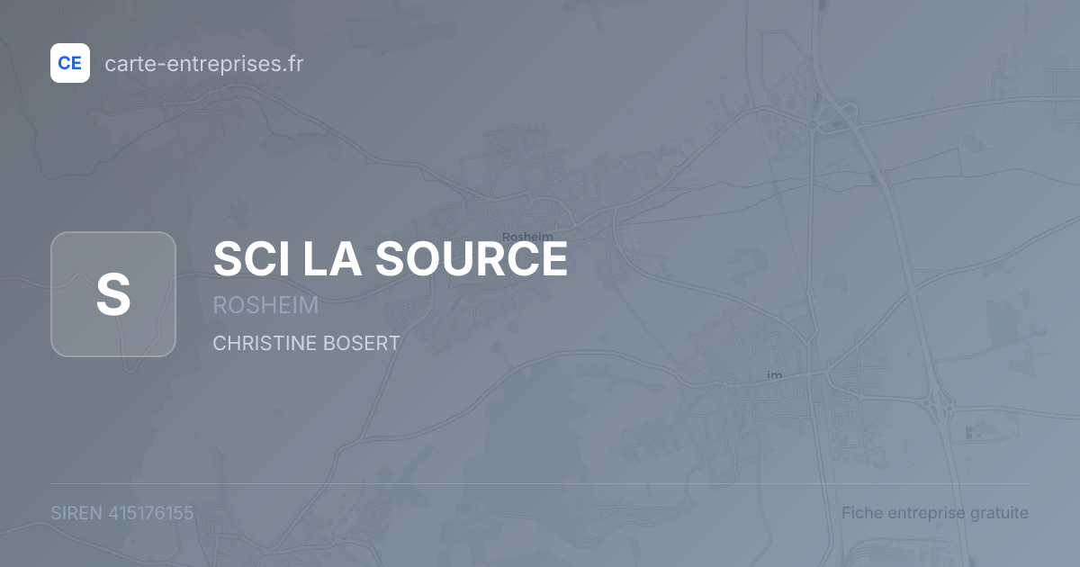 SCI LA SOURCE — 415176155 — fiche entreprise
