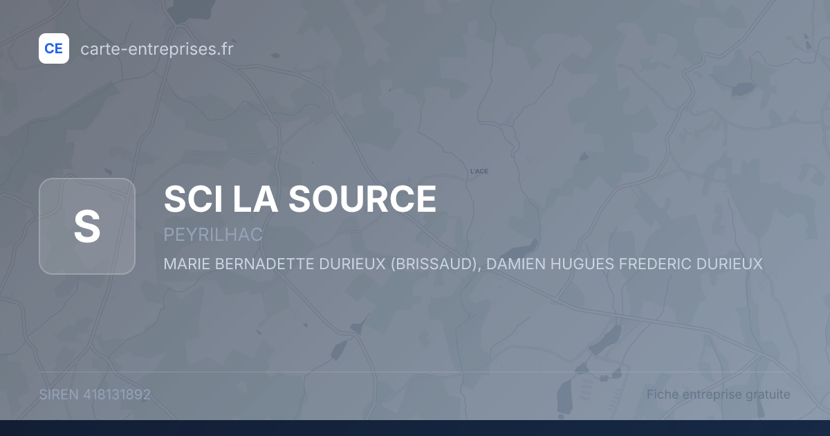 SCI LA SOURCE — 418131892 — fiche entreprise