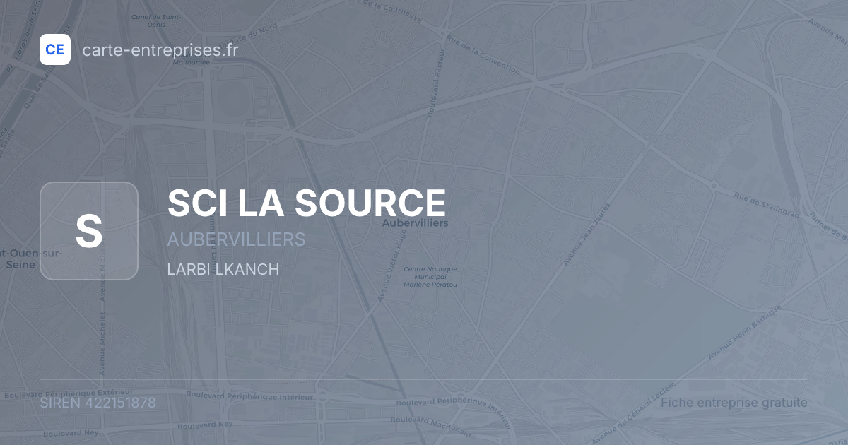 SCI LA SOURCE — 422151878 — fiche entreprise