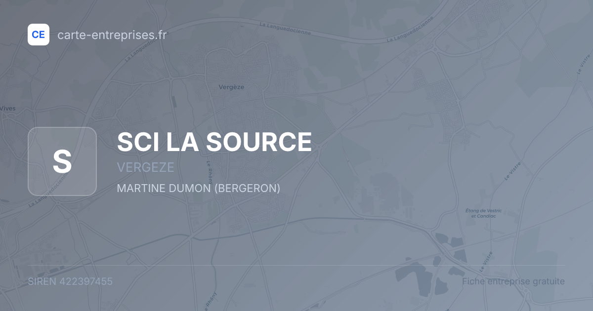 SCI LA SOURCE — 422397455 — fiche entreprise