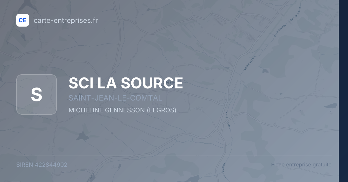 SCI LA SOURCE — 422844902 — fiche entreprise