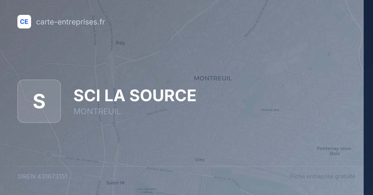 SCI LA SOURCE — 431673151 — fiche entreprise