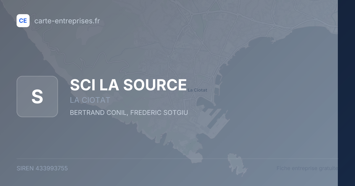 SCI LA SOURCE — 433993755 — fiche entreprise