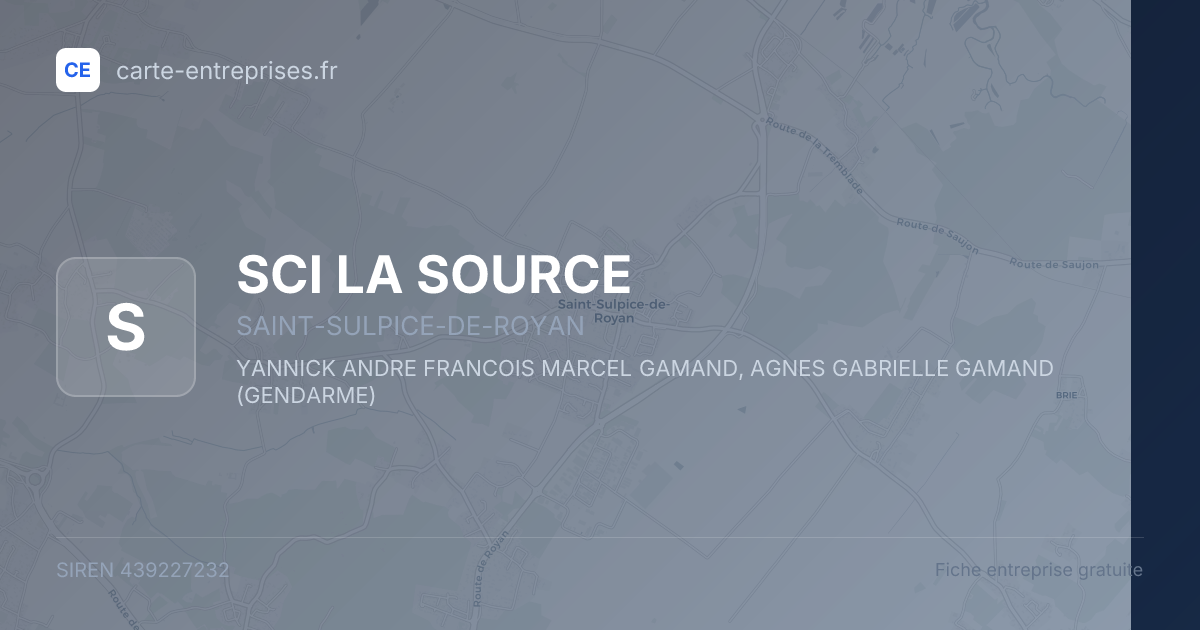 SCI LA SOURCE — 439227232 — fiche entreprise