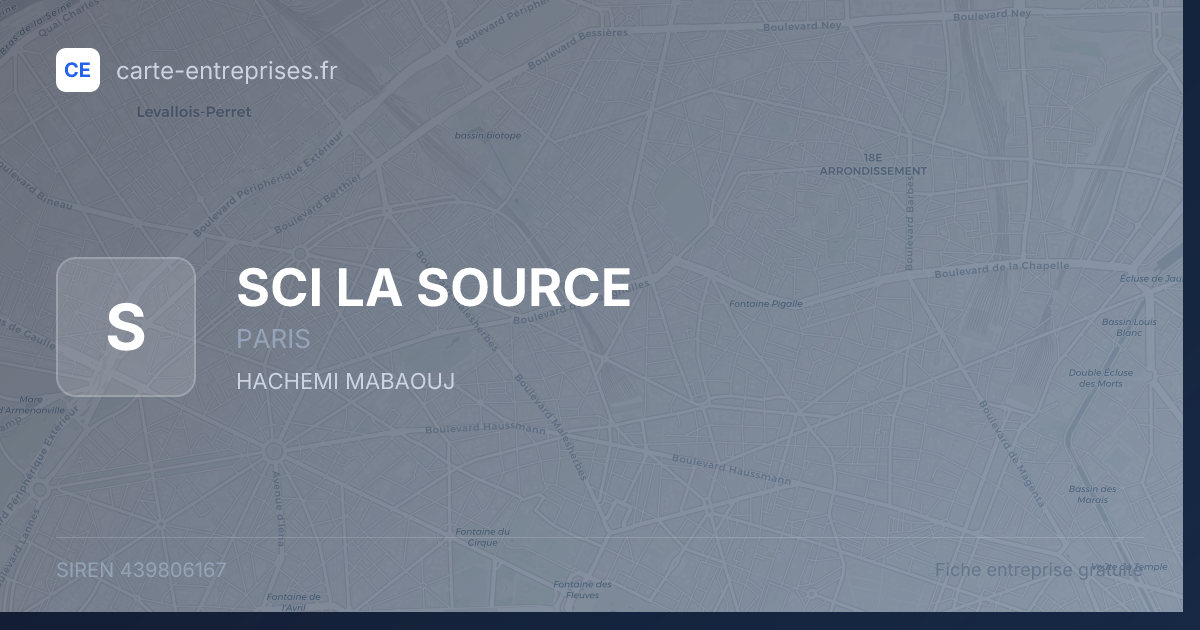 SCI LA SOURCE — 439806167 — fiche entreprise