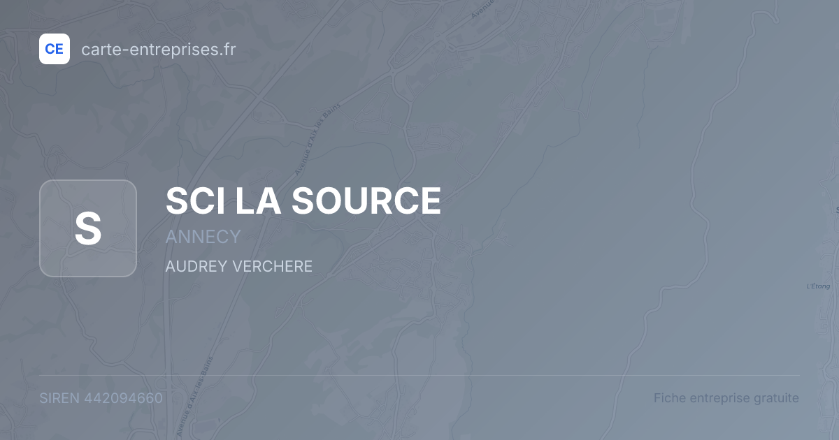 SCI LA SOURCE — 442094660 — fiche entreprise
