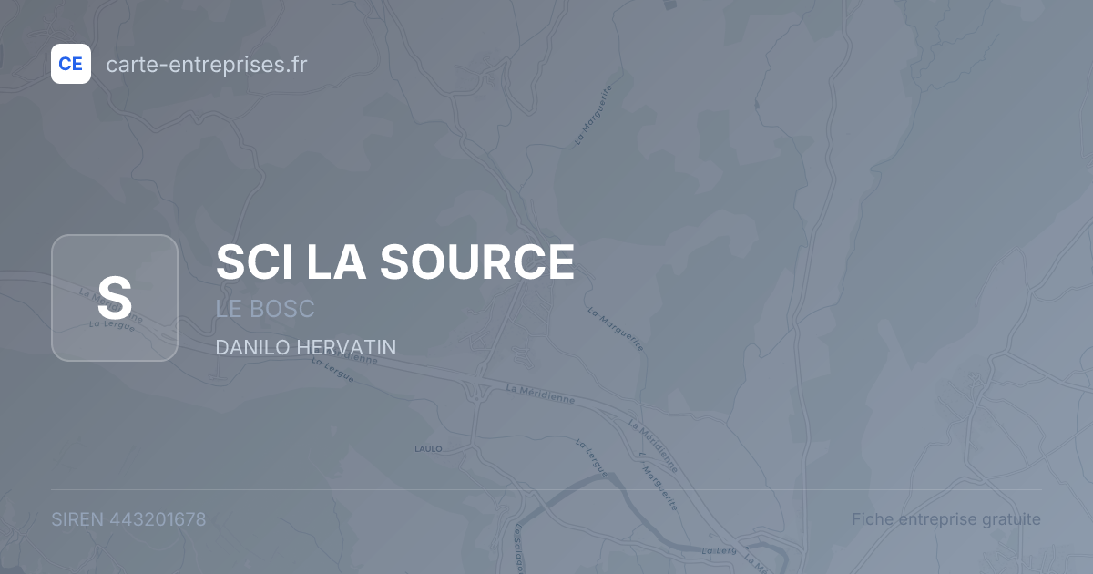 SCI LA SOURCE — 443201678 — fiche entreprise