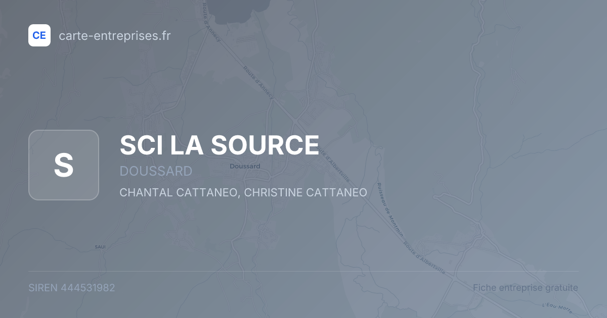 SCI LA SOURCE — 444531982 — fiche entreprise