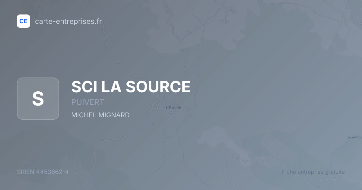SCI LA SOURCE — 445366214 — fiche entreprise