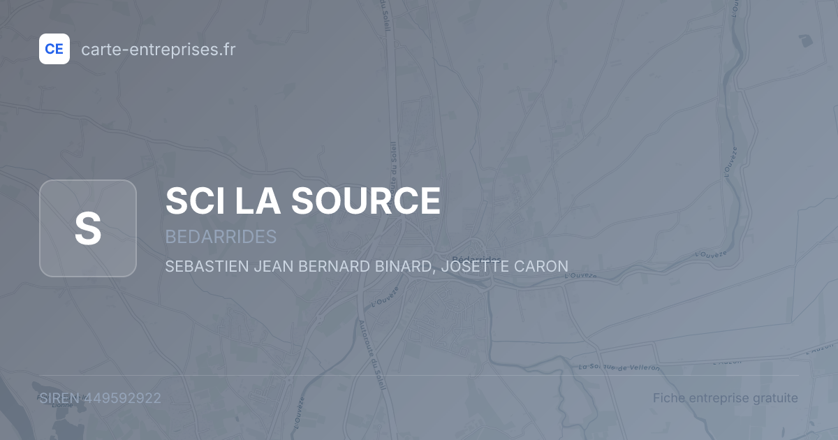 SCI LA SOURCE — 449592922 — fiche entreprise