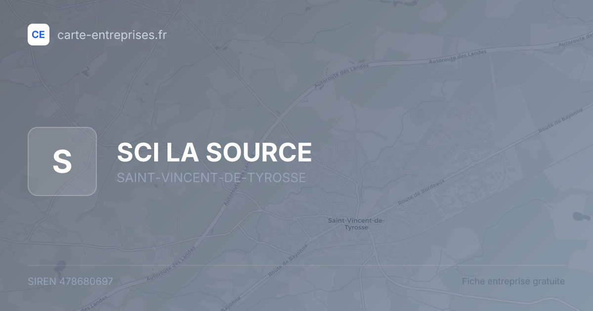 SCI LA SOURCE — 478680697 — fiche entreprise