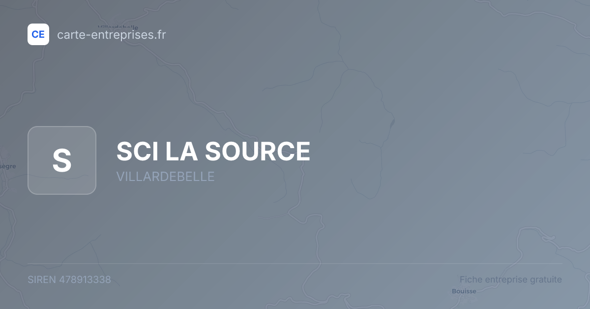 SCI LA SOURCE — 478913338 — fiche entreprise