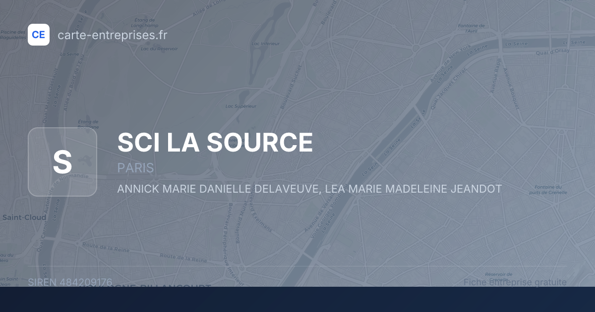 SCI LA SOURCE — 484209176 — fiche entreprise