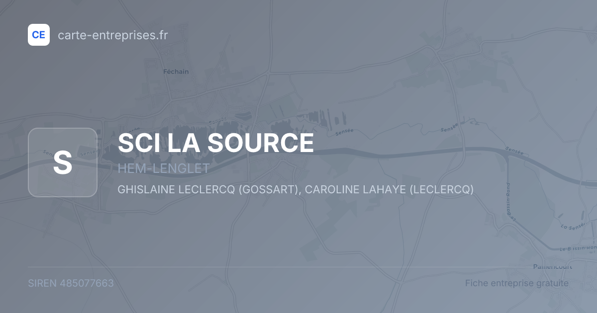 SCI LA SOURCE — 485077663 — fiche entreprise