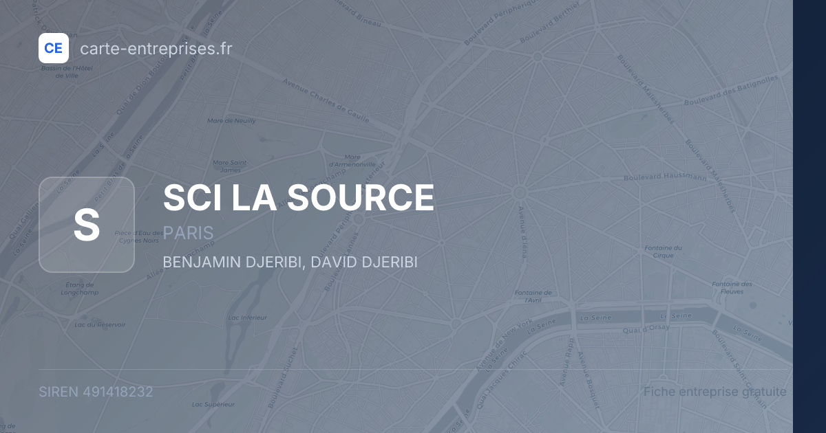 SCI LA SOURCE — 491418232 — fiche entreprise