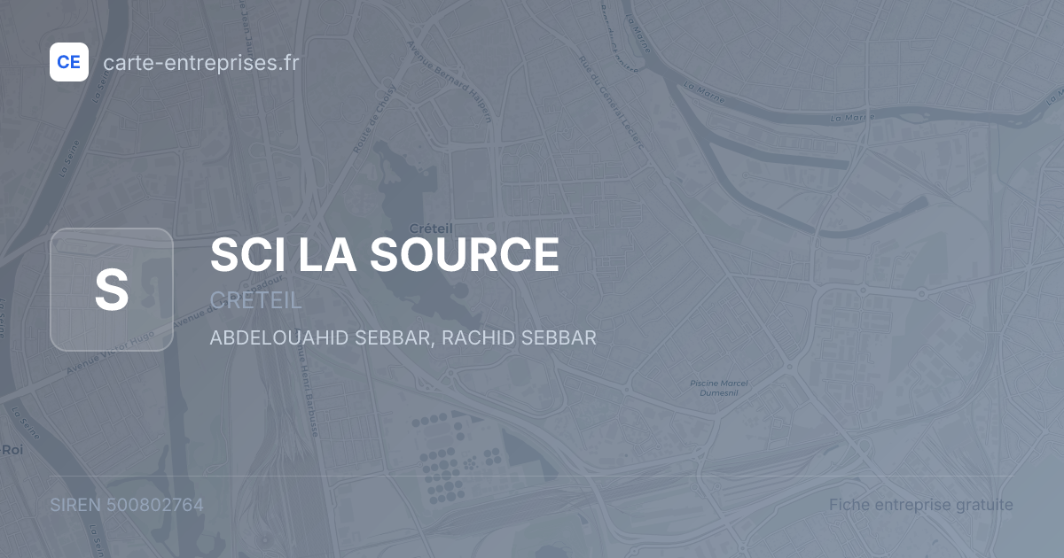 SCI LA SOURCE — 500802764 — fiche entreprise