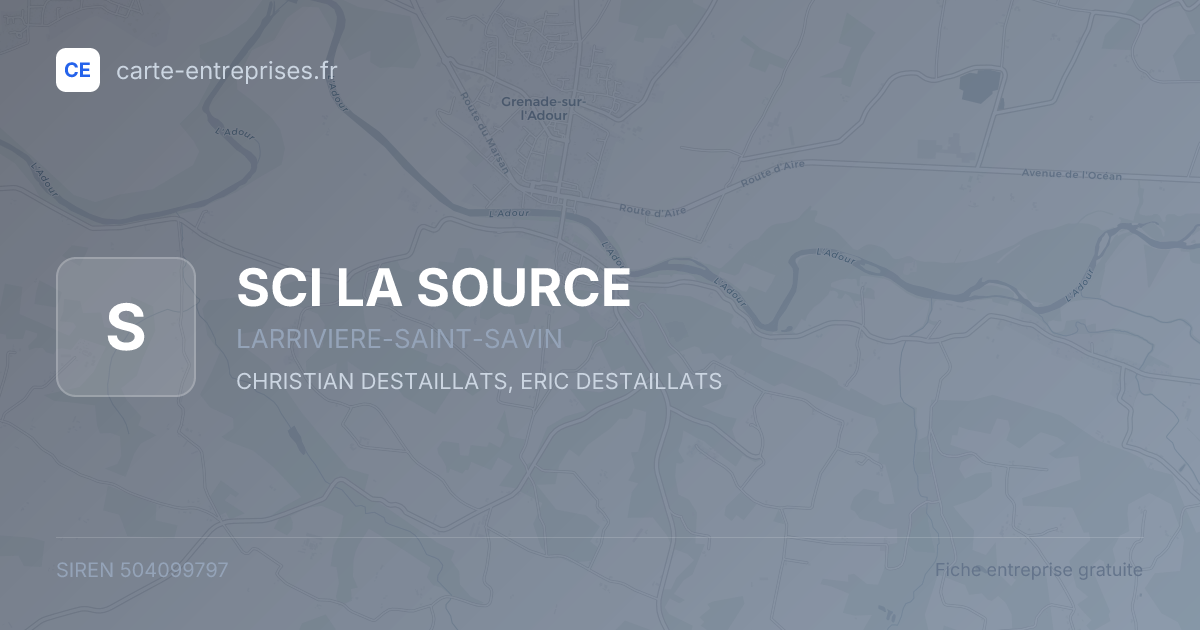 SCI LA SOURCE — 504099797 — fiche entreprise