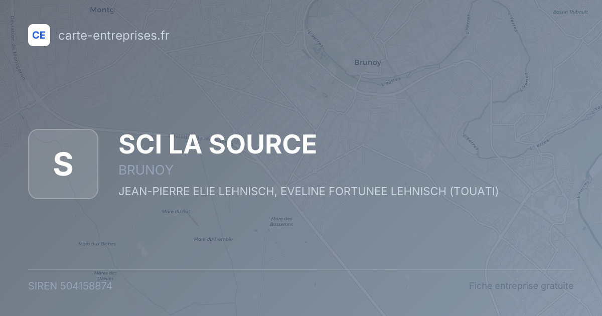 SCI LA SOURCE — 504158874 — fiche entreprise