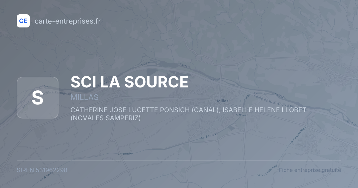 SCI LA SOURCE — 531962298 — fiche entreprise