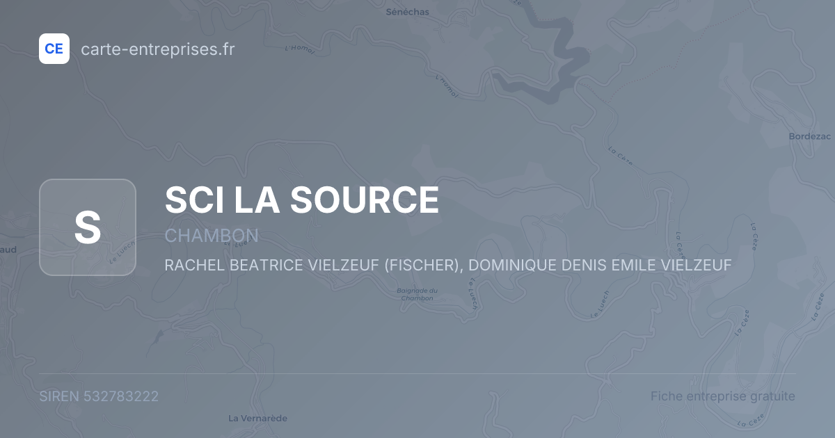 SCI LA SOURCE — 532783222 — fiche entreprise