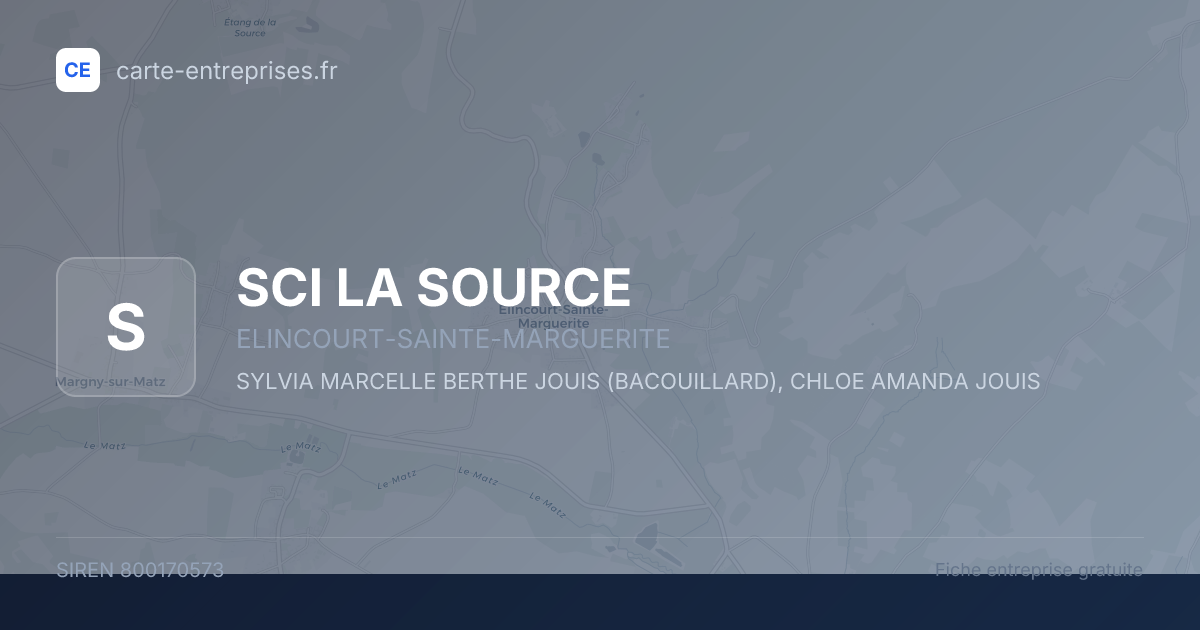 SCI LA SOURCE — 800170573 — fiche entreprise