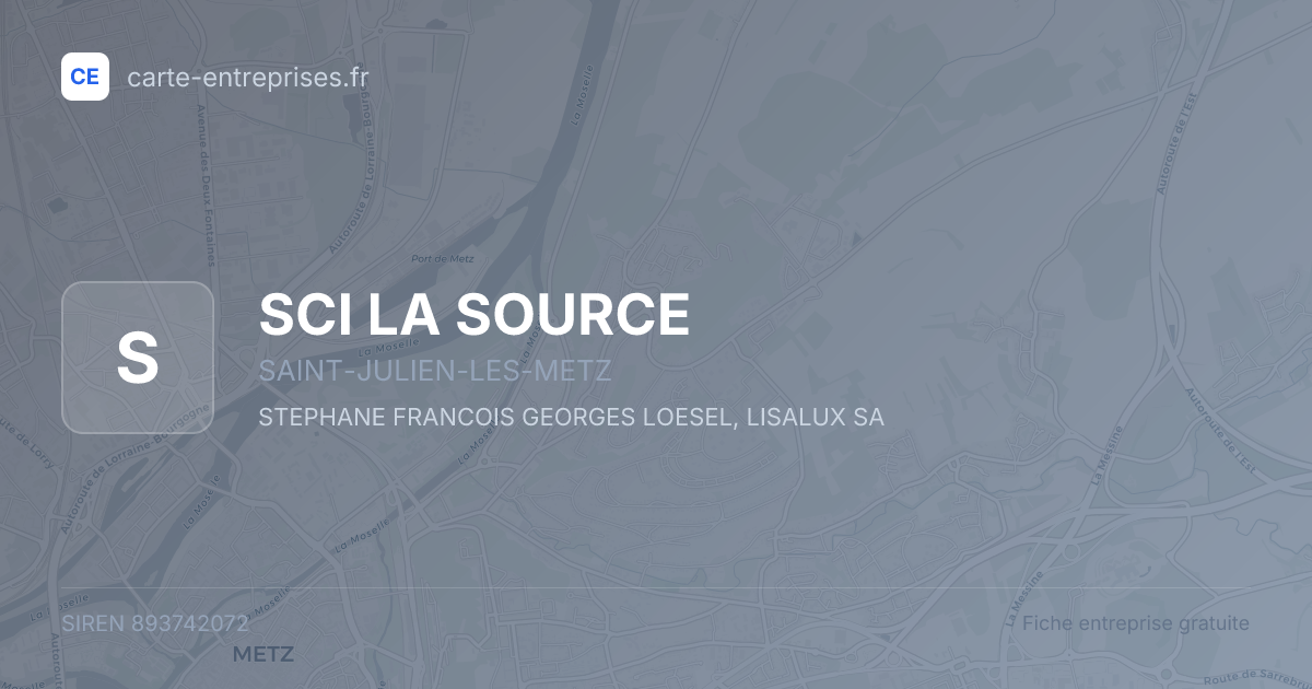 SCI LA SOURCE — 893742072 — fiche entreprise