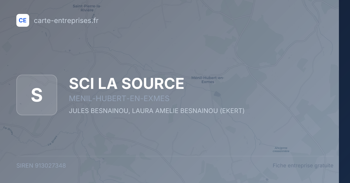 SCI LA SOURCE — 913027348 — fiche entreprise
