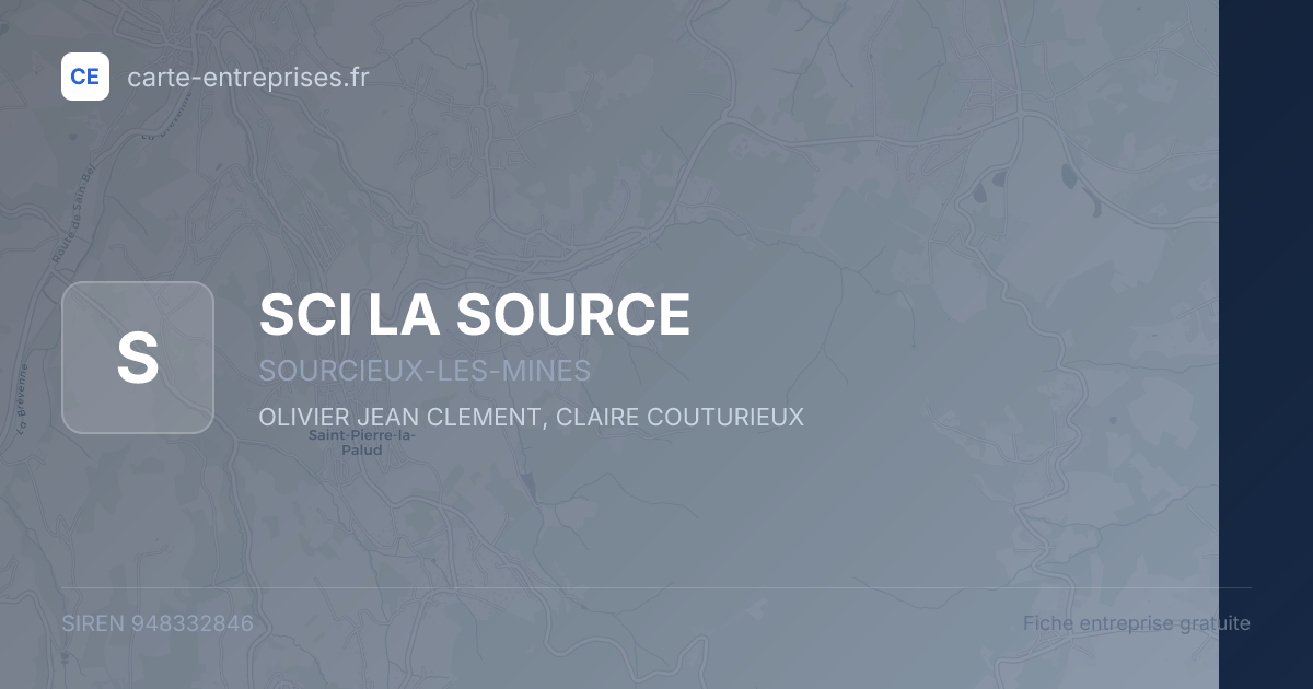 SCI LA SOURCE — 948332846 — fiche entreprise