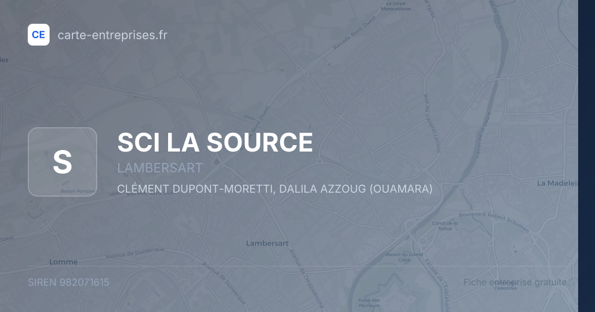 SCI LA SOURCE — 982071615 — fiche entreprise