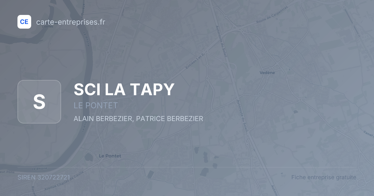 SCI LA TAPY — 320722721 — fiche entreprise
