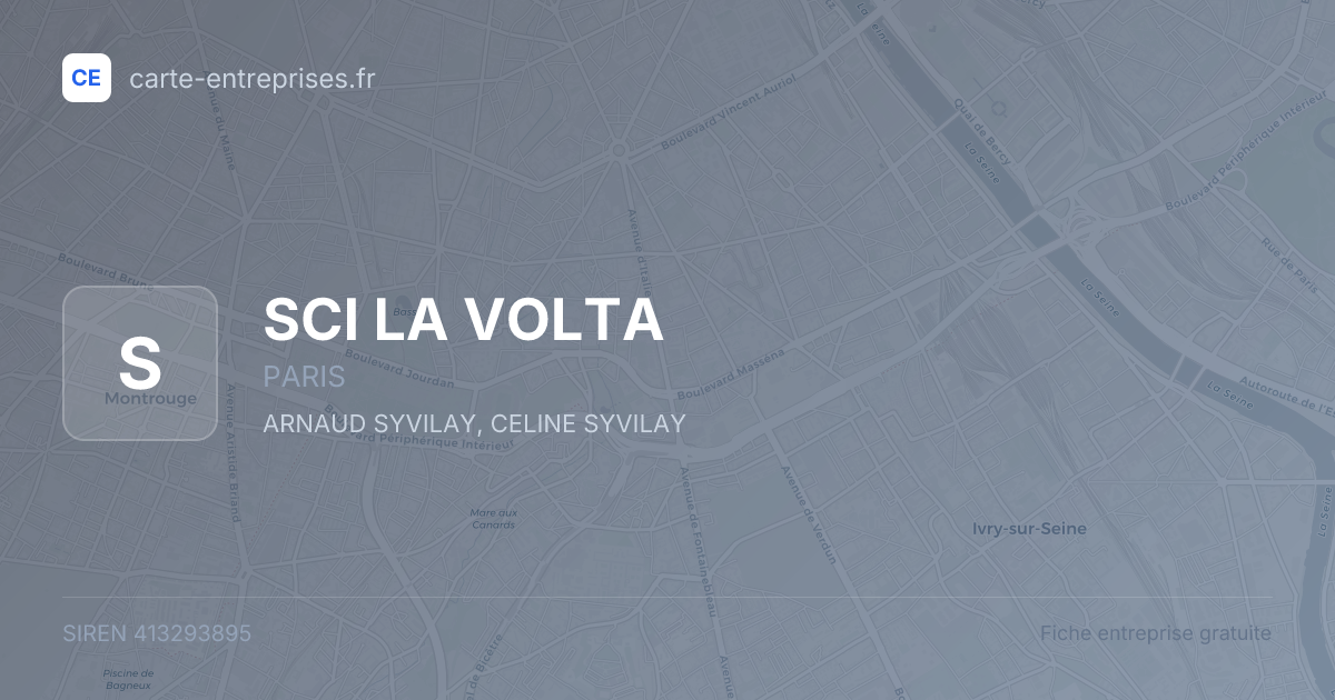 SCI LA VOLTA — 413293895 — fiche entreprise