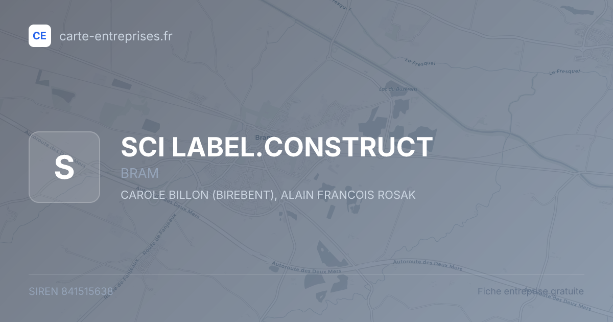 SCI LABEL.CONSTRUCT — 841515638 — fiche entreprise
