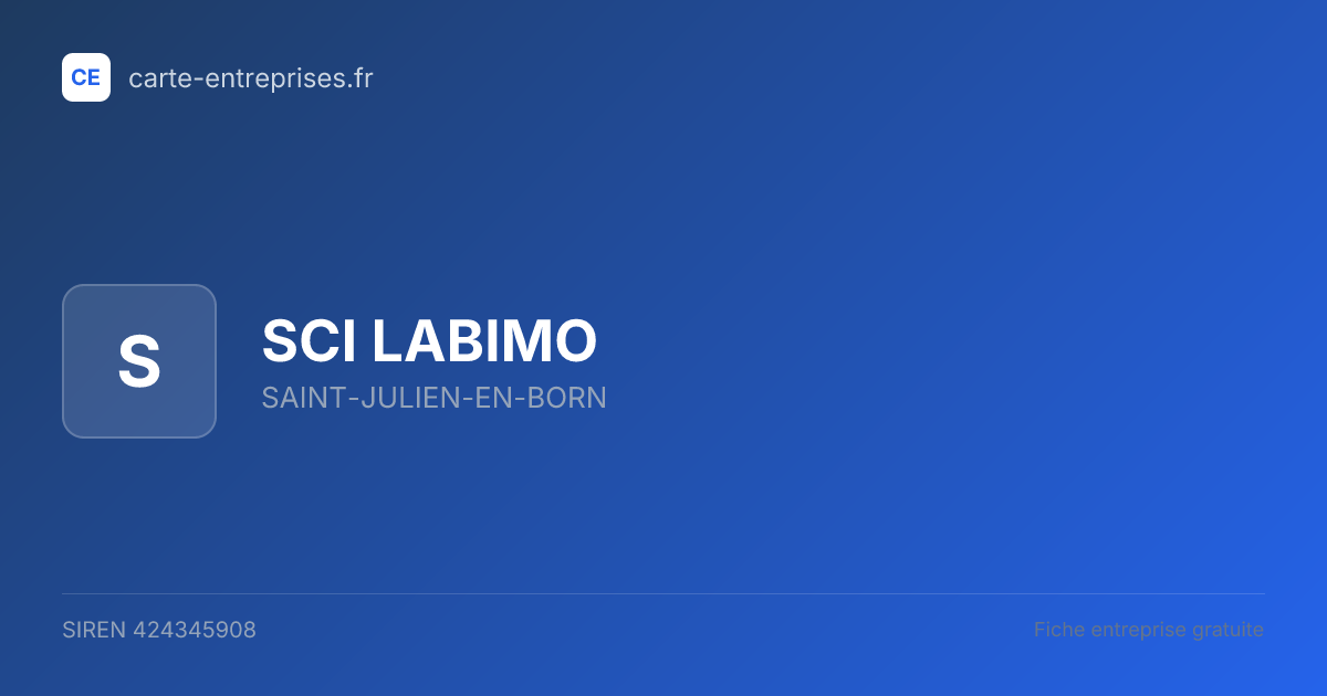 SCI LABIMO — 424345908 — fiche entreprise