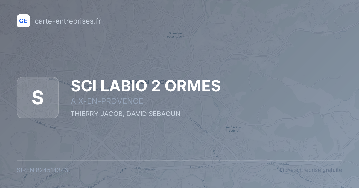 SCI LABIO 2 ORMES — 824514343 — fiche entreprise