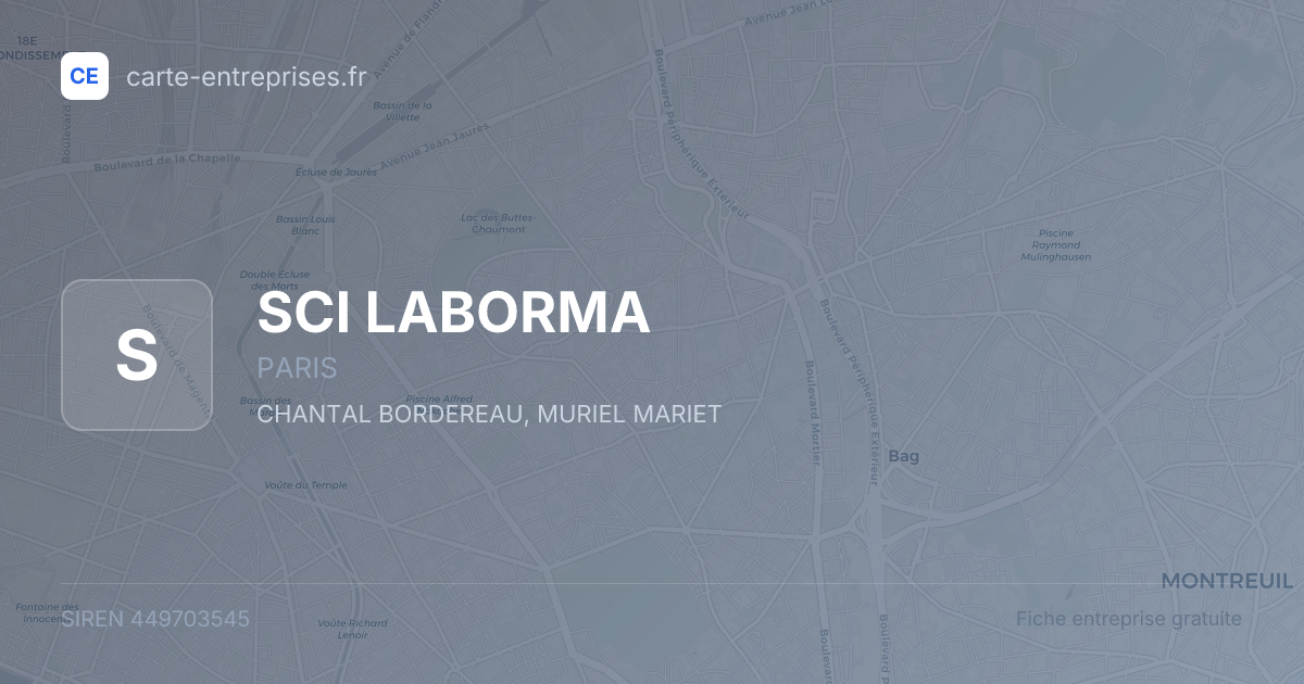 SCI LABORMA — 449703545 — fiche entreprise