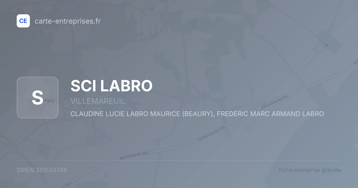 SCI LABRO — 351534748 — fiche entreprise