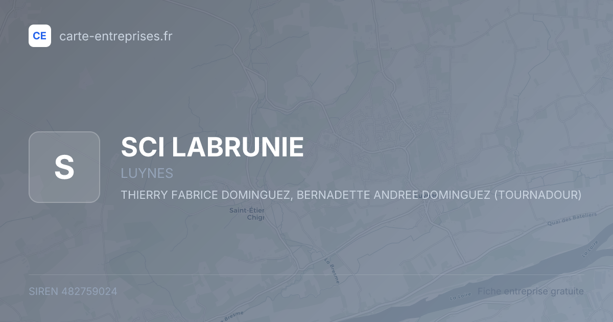 SCI LABRUNIE — 482759024 — fiche entreprise