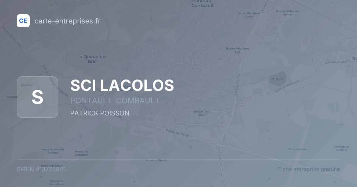 SCI LACOLOS — 413775941 — fiche entreprise
