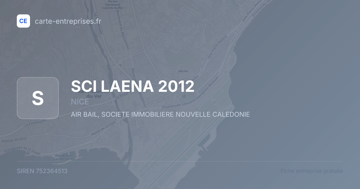SCI LAENA 2012 — 752364513 — fiche entreprise