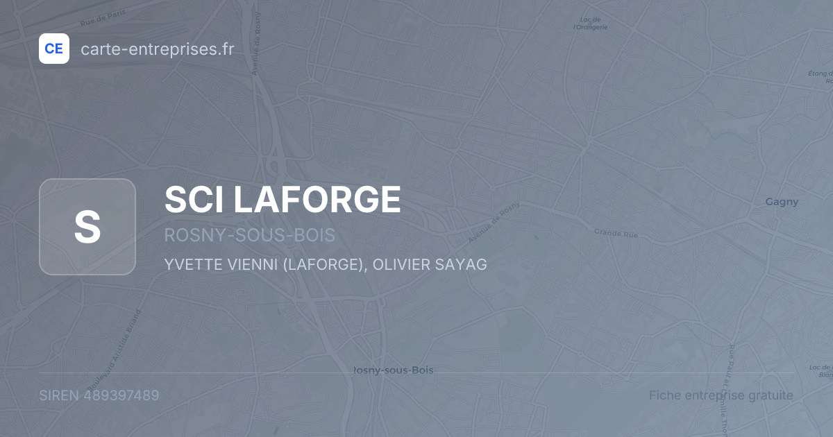 SCI LAFORGE — 489397489 — fiche entreprise