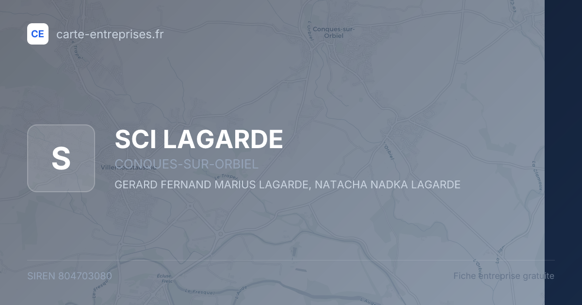 SCI LAGARDE — 804703080 — fiche entreprise