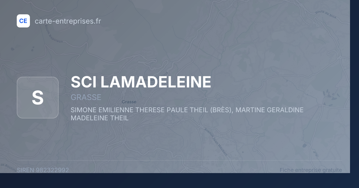 SCI LAMADELEINE — 982322992 — fiche entreprise